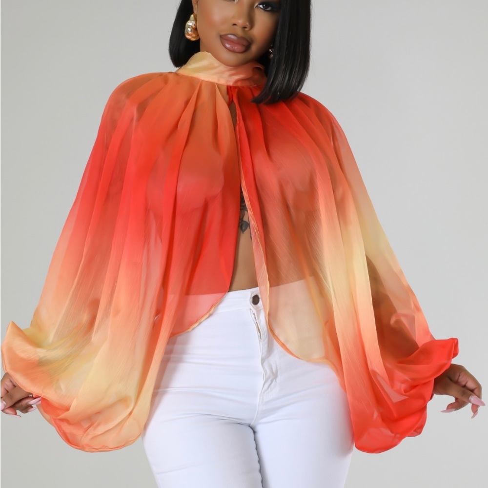 Twisting Heads Blouse (Sunset)
